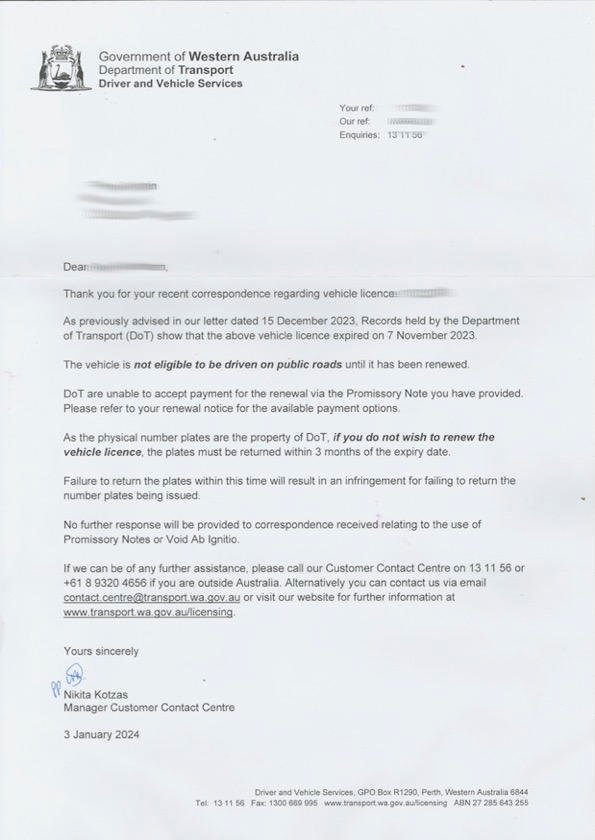 2024-01-03 Letter from Department of Transport Web version